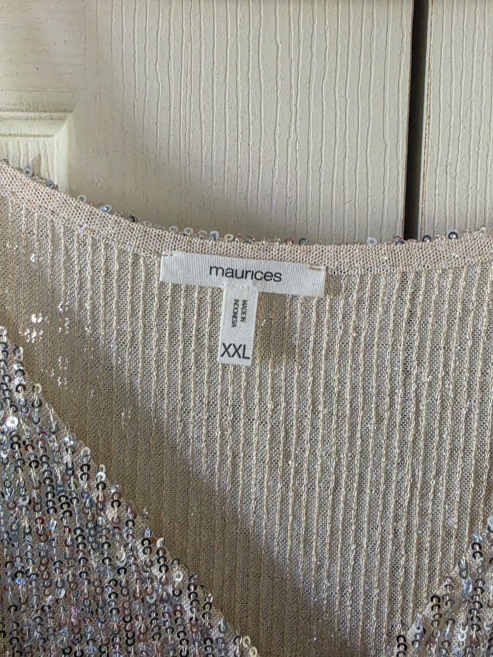 Maurices Silver Sequin V-Neck Spaghetti Strap Camisole - Picture 3 of 3